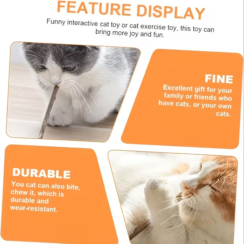 Pack Is Suitable for Pet Cats' Healthy Grinding Teeth Sticks. Set, Wooden