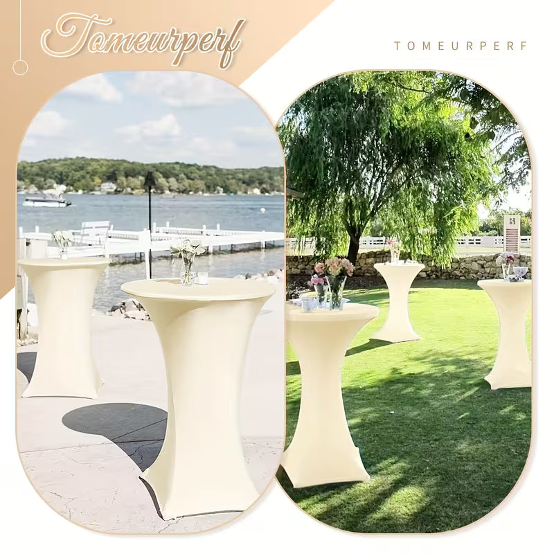 10pcs Cocktail Table Covers Stretch Spandex Tablecloth 32"x43" Cocktail Table Cover