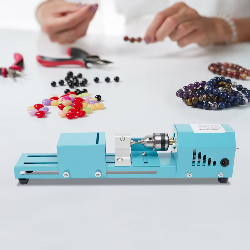 GDRASUYA10 Mini Lathe Bead Polisher, Seven Speeds Wood Lathe Milling Machine for Table