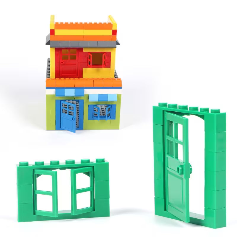 102-Piece Door Window Brick Bulk House Building Blocks Bricks Toys City