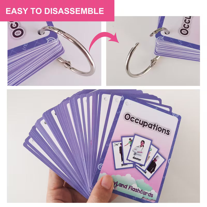 38-Piece Flashcard Set for Kids Featuring Occupations