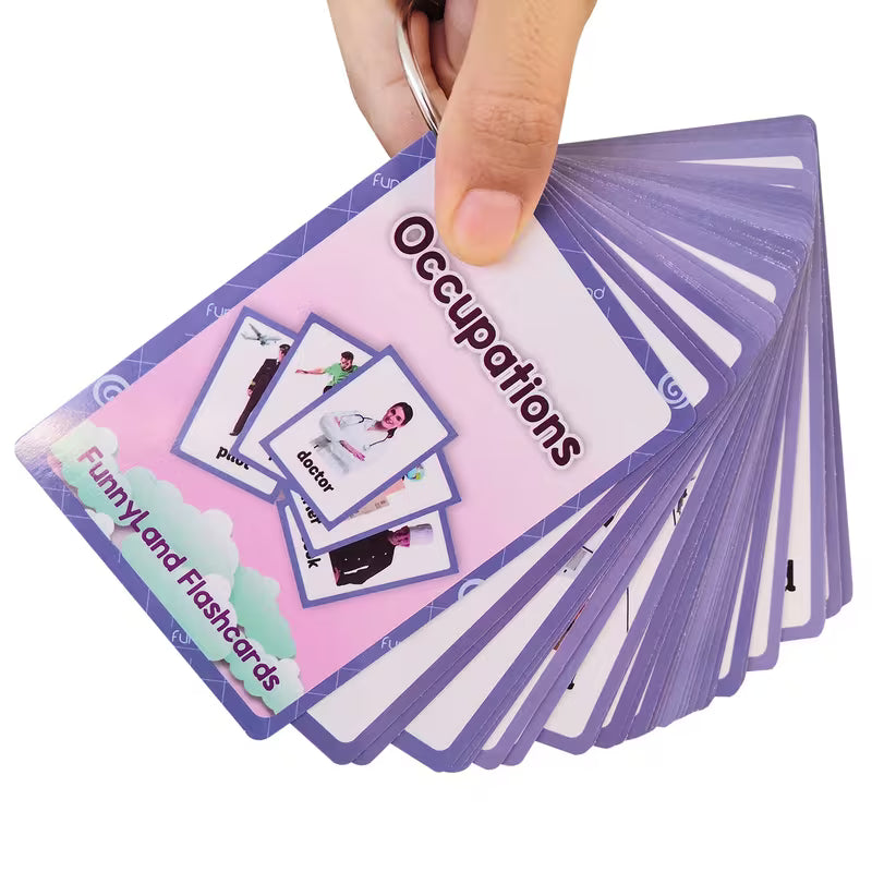 38-Piece Flashcard Set for Kids Featuring Occupations