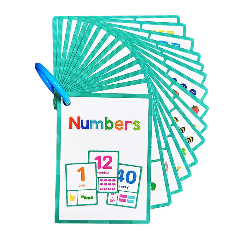 Numbers 1-100 Flash Cards Preschool Kindergarten Youngsters Learning