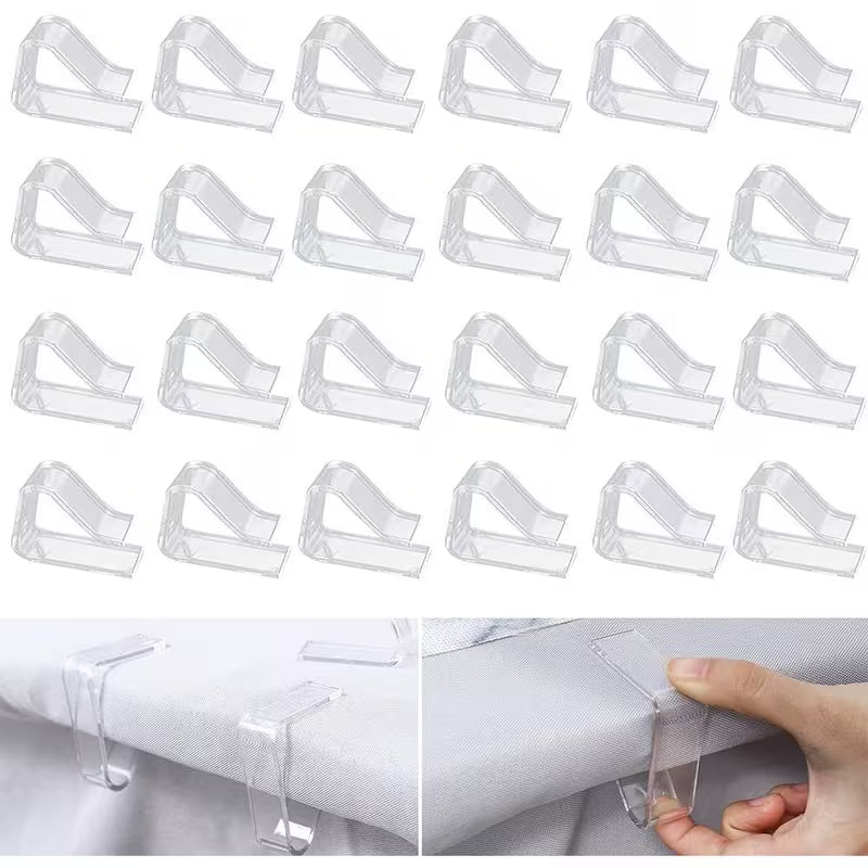 Clear Plastic Tablecloth Clips - 8/16pcs Tablecloth Fixtures