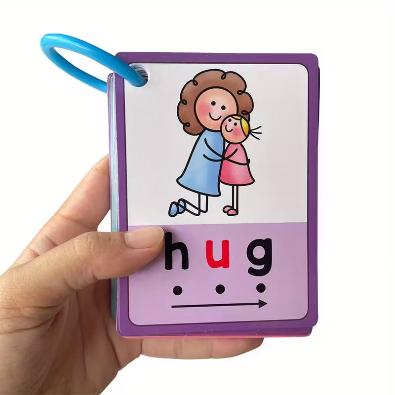 130 CVC Phonics Flashcards for Children in Kindergarten and Preschool
