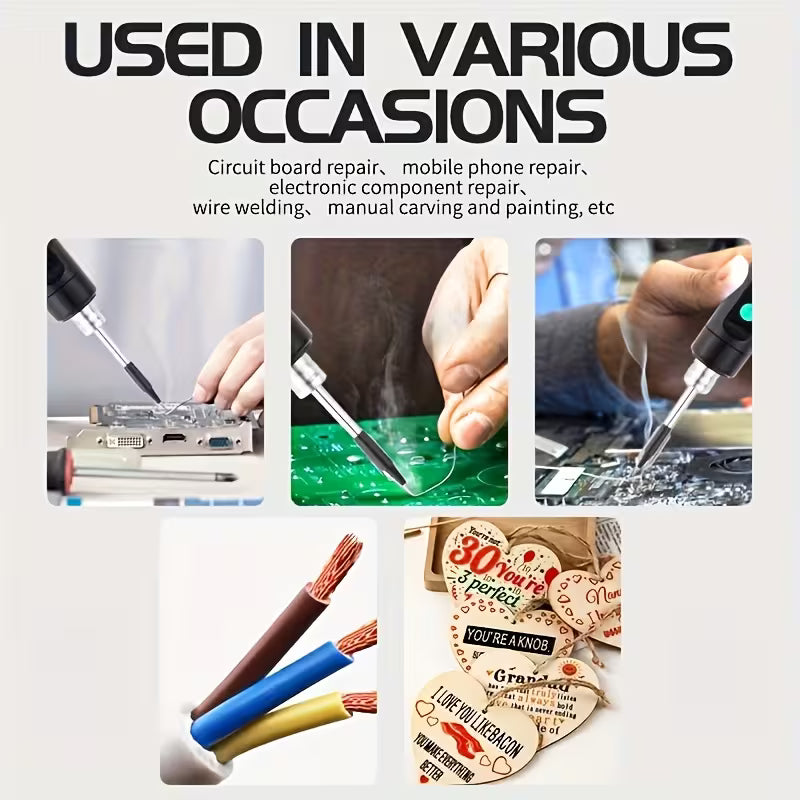 Portable USB Charging Wireless Soldering, Digital Display Temperature Control Precise