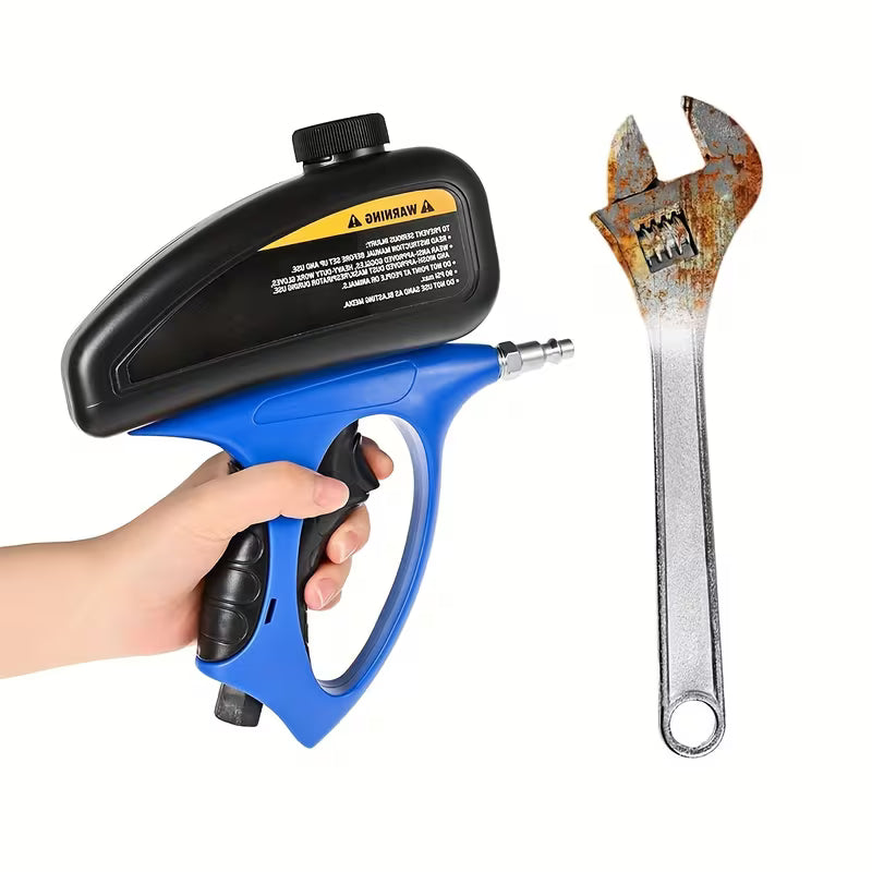 HOTU 1pc Sand Blaster Abrasive Small Nozzle Pneumatic Sandblasting Gun Set, Metal