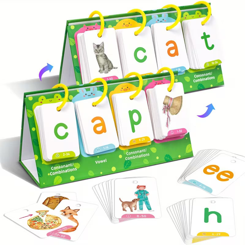 129-Piece CVC Word Flashcards for Kids
