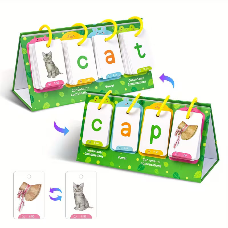 129-Piece CVC Word Flashcards for Kids