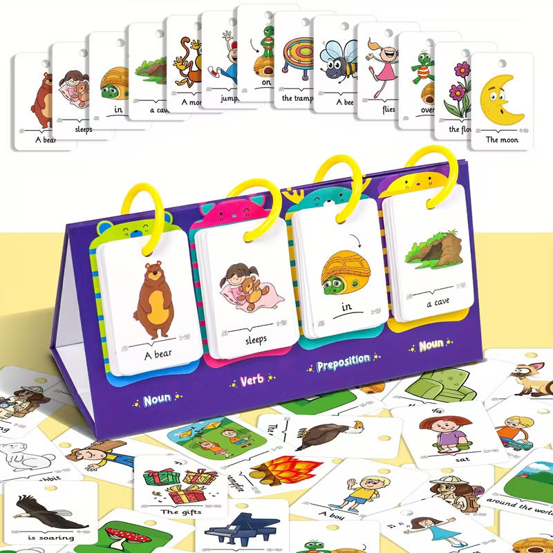 80 Double Sided Words Sentence Building Toy
