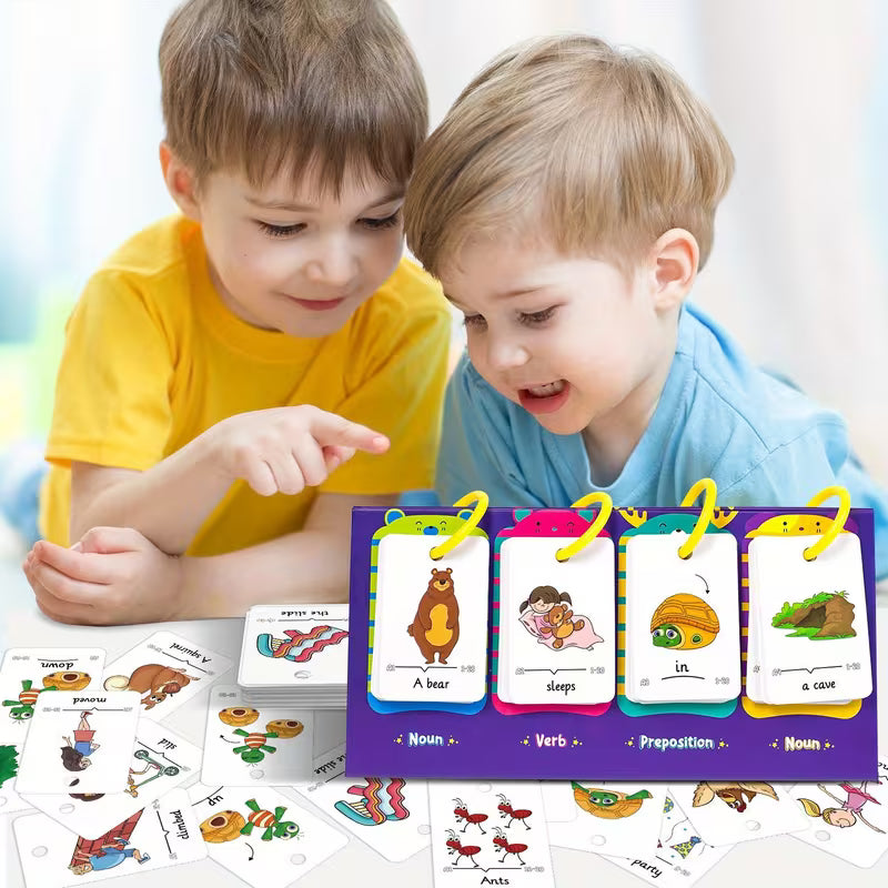 80 Double Sided Words Sentence Building Toy
