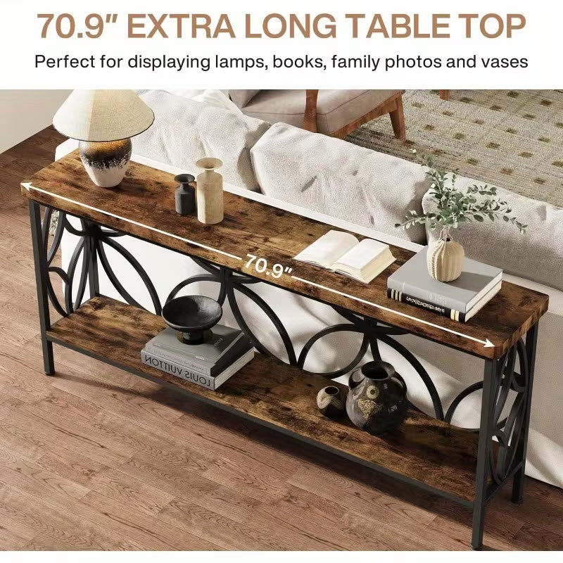 Unique Design Narrow Sofa Shelf at 70.9 Inches