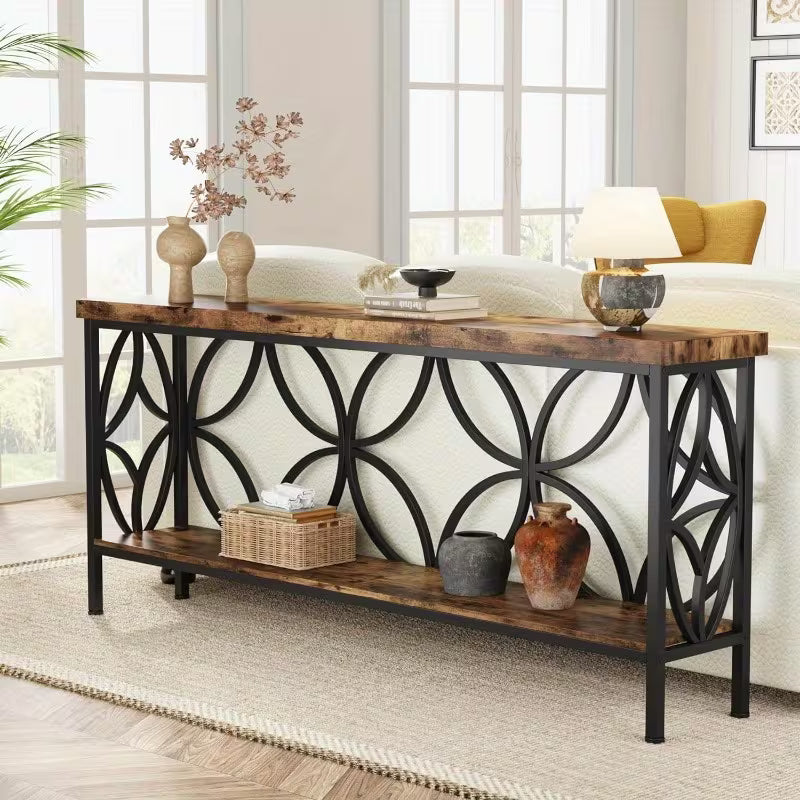 Unique Design Narrow Sofa Shelf at 70.9 Inches