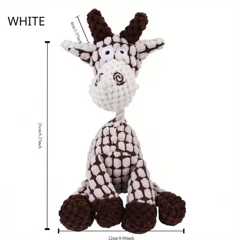 Dailyppuppy 3pcs/1pc Dog Soft Squeaky Plush Toy Set