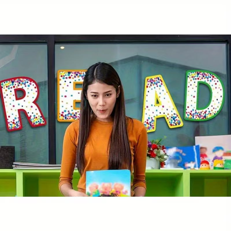 4pcs Frameless Classroom Decorations Reading Poster for Teachers Bulletin Board and Wall Decor