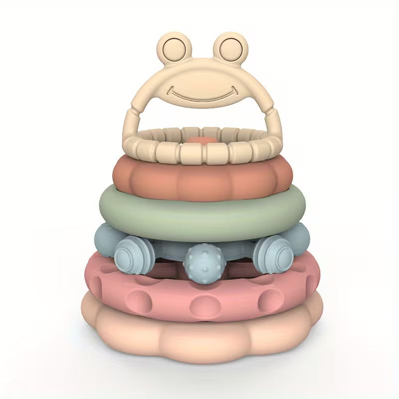 Silicone Stacking Music Toy Castle Frog