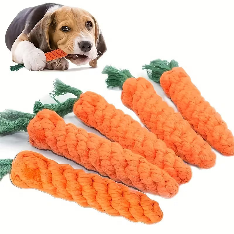 Interactive Dog Toy - Durable Carrot-Shaped