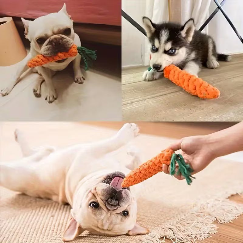 Interactive Durable Carrot-Shaped Dog Toy