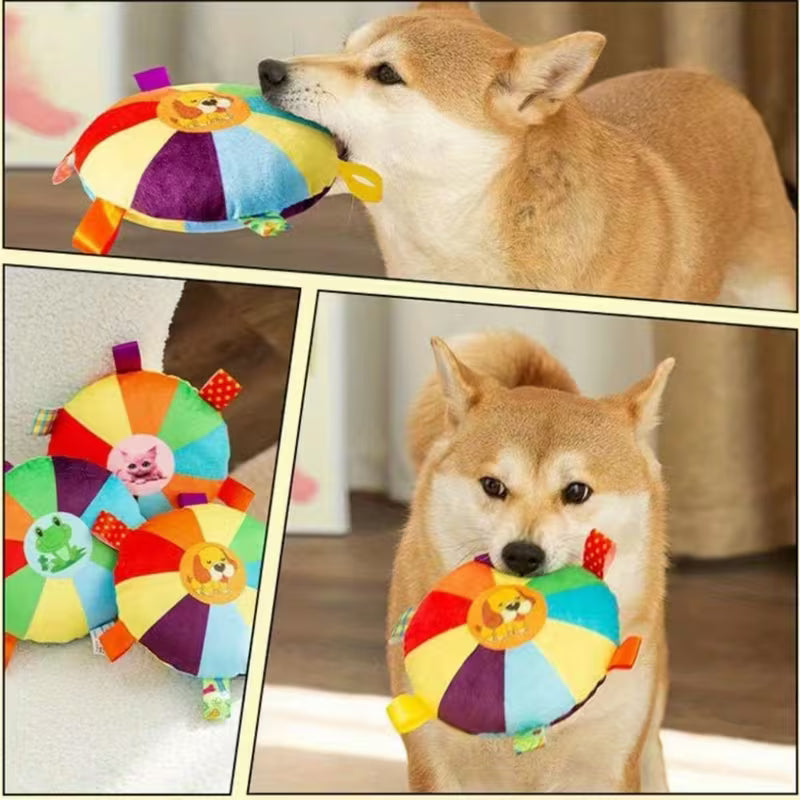 Plush Squeaky Dog Toy - Random Cartoon Pattern