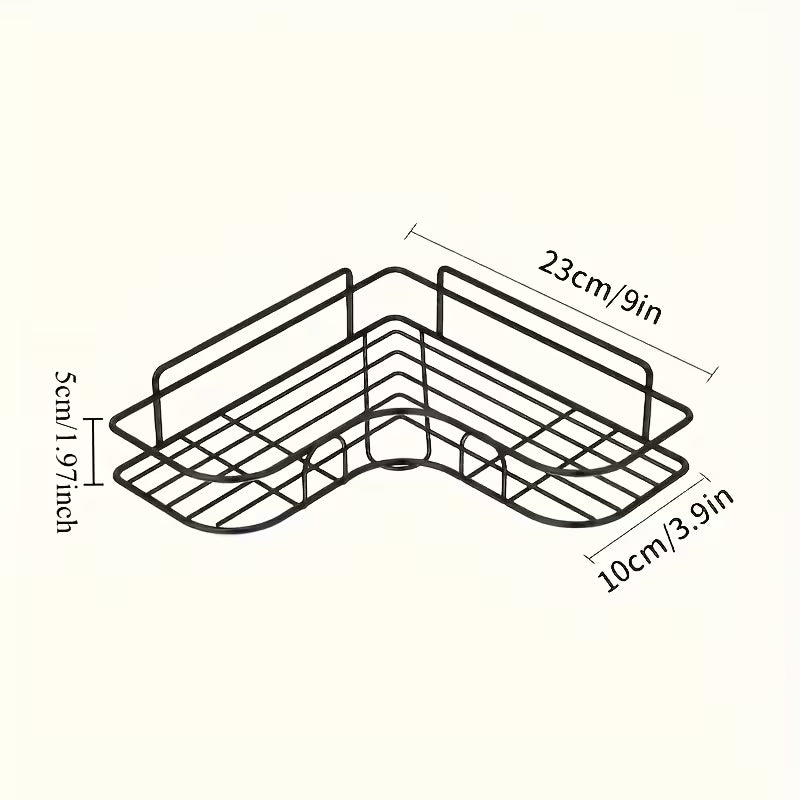 Rust-Resistant Corner Shower Rack - a Wall-Mounted Bathroom Organizer with Multiple Shelves