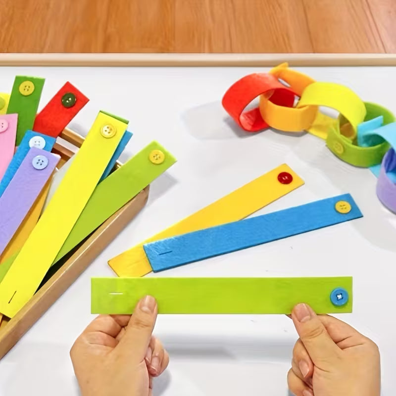 16-Piece/Random Colors/non-woven Button Wristbands Kindergarten