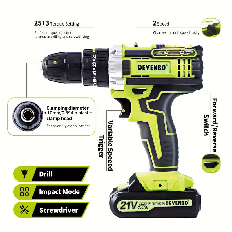 Rechargeable Multifunctional Electric Hand Drill