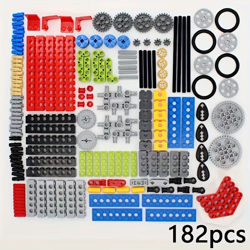 182-Piece Building Block Technology Components • Including Gears