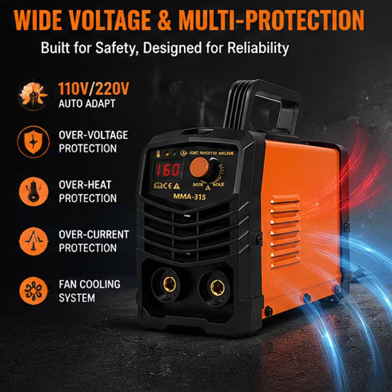 MMA-315 315A Portable MMA Stick Welder, 110V/220V Dual Voltage IGBT Inverter Welding Machine