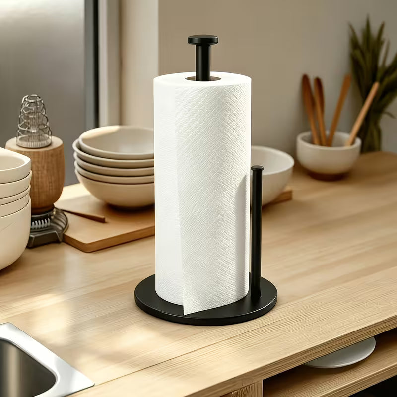 2026 Kitchen Paper Towel Holder with Reinforced Base - Space-Saving Countertop Storage Unit