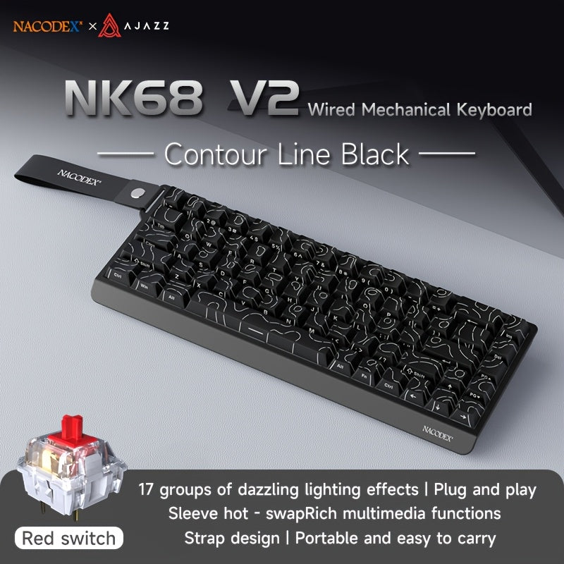 NK68V2 Mechanical Keyboard, Compact Layout