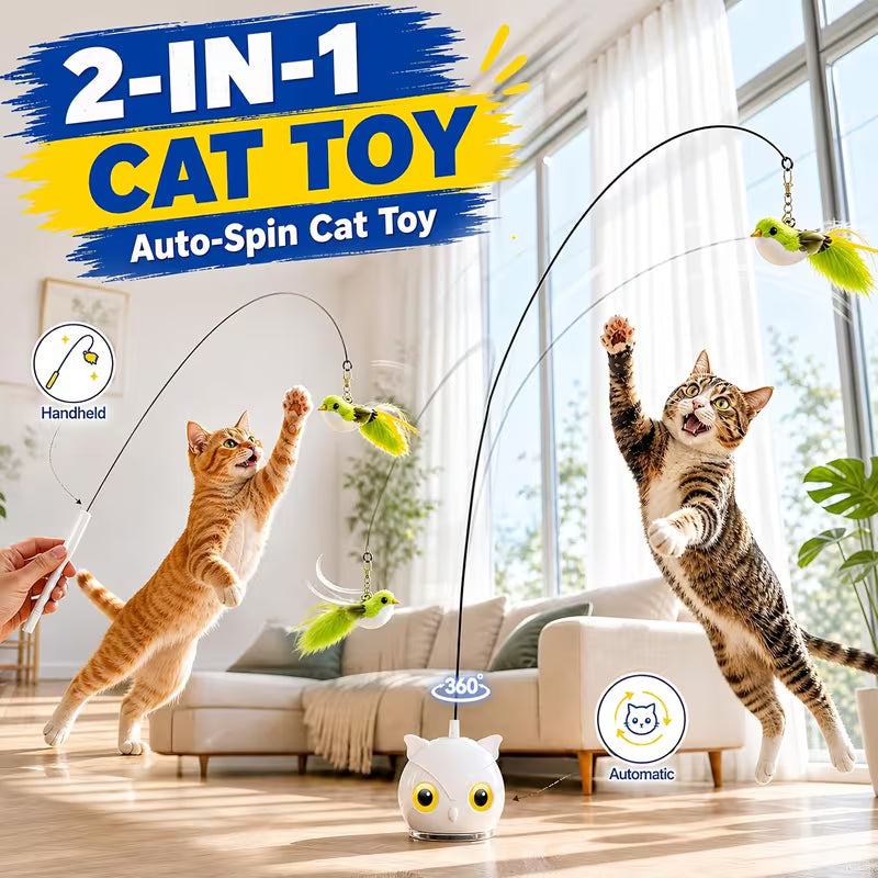Interactive Cat Toys for Indoor Cats: Automatic Flying Bird Cat