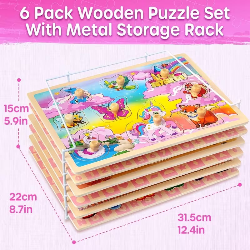 Wooden Puzzles for Toddlers