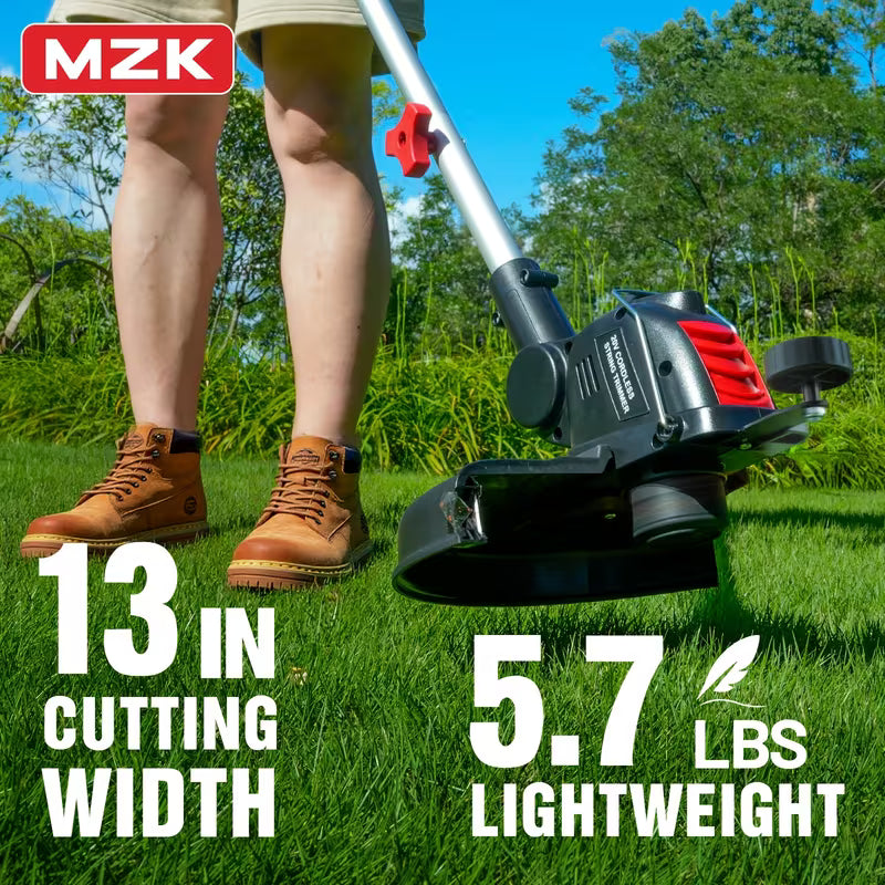 MZK 20V 13'' Cordless String Trimmer, Grass Trimmer&Edger