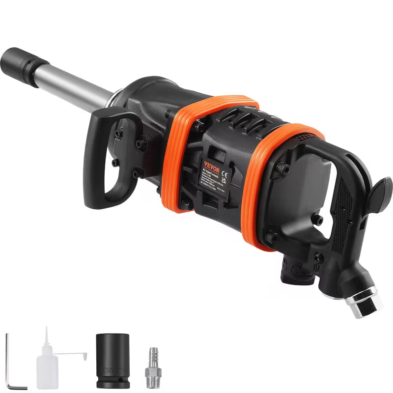 VEVOR 1 Inch Air Impact Wrench, Up to 5175 ft-lbs Beast Reverse Torque Output Pneumatic Impact w/8