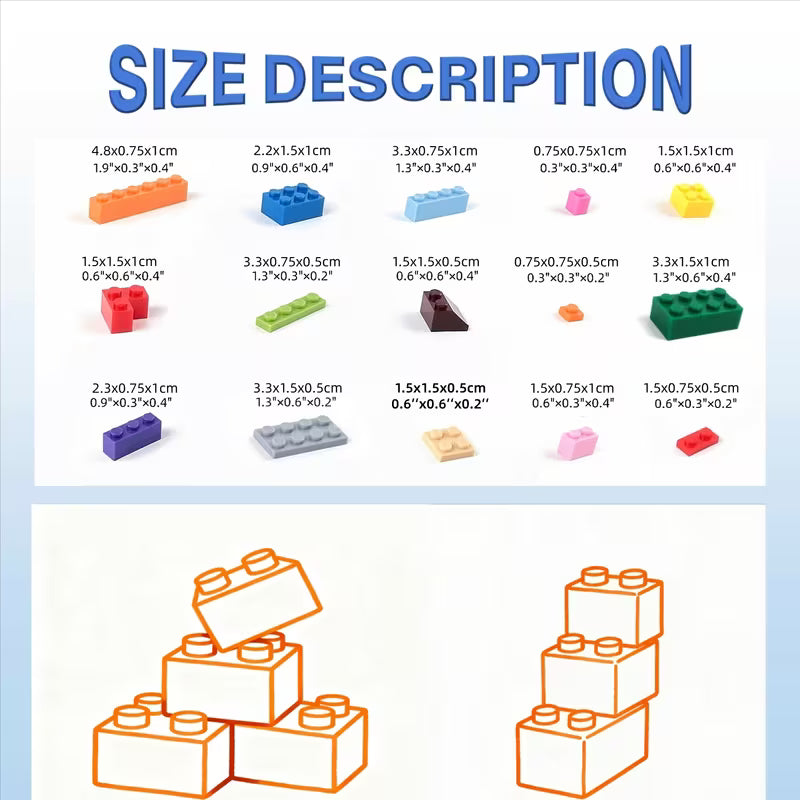 500-Piece Bagged Children's Educational Building Blocks