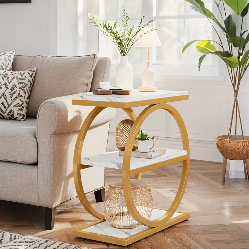 Vintage End Table Set Of 2, Narrow End, Wooden