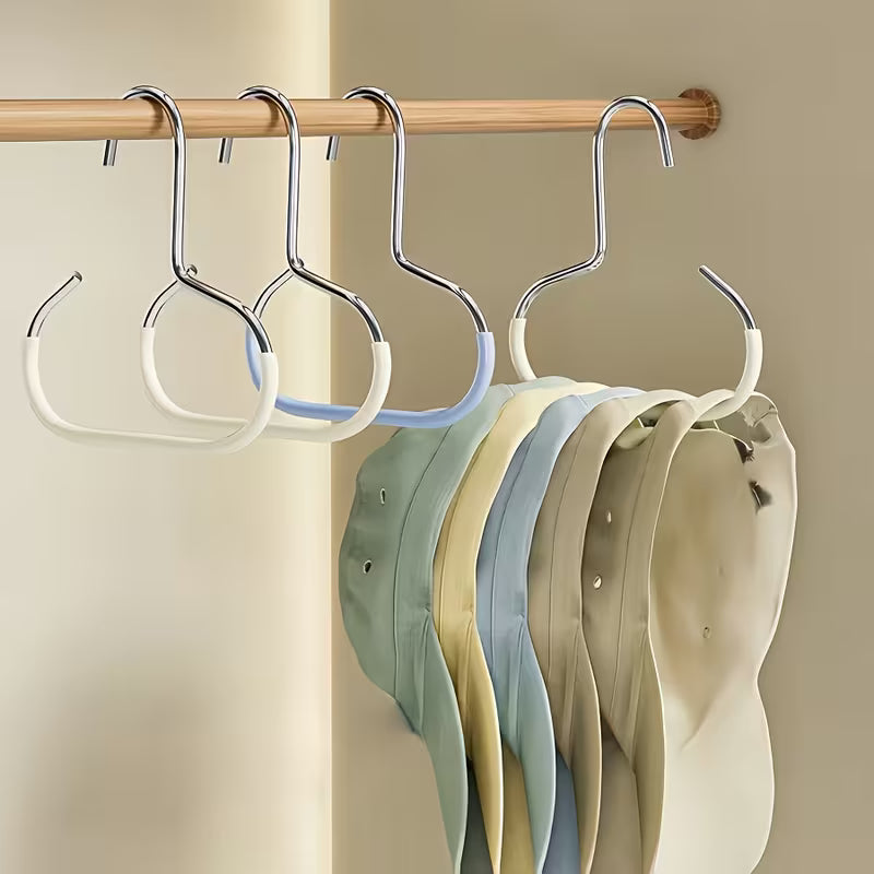 2pcs Simple Hat Storage Hooks, Metal Material for Scarf Organization, Belt Organization