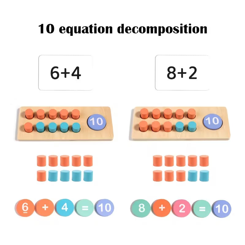 Wooden Math Calculation Desktop Game Toy