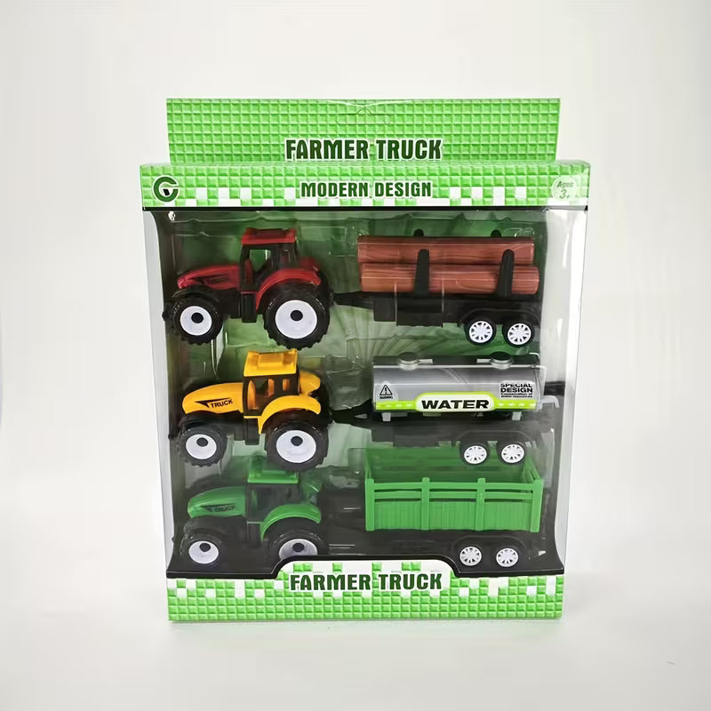 3-In-1 Tractor Combination Set Simulation Toy Car Model Boys Toy Gift