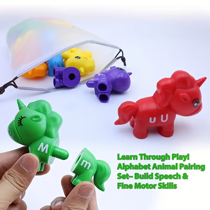 13-Piece Matching Letters Fine Motor Toy Double-sided ABC Alphabet