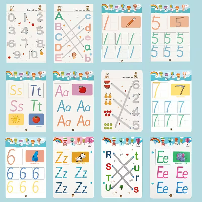 Reusable Magic Practice Copybook Set
