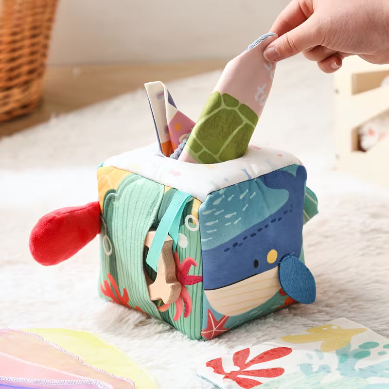 Colorful Marine Animal Tissue Box Toy