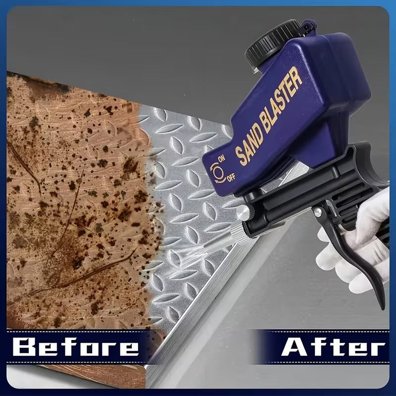 Portable Sandblaster Gun with Ergonomic Handle - 600Cc Capacity, Ideal for Paint And Rust Removal