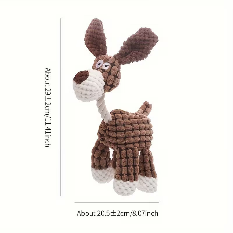 Plush Donkey Shaped Pet Dog Toy