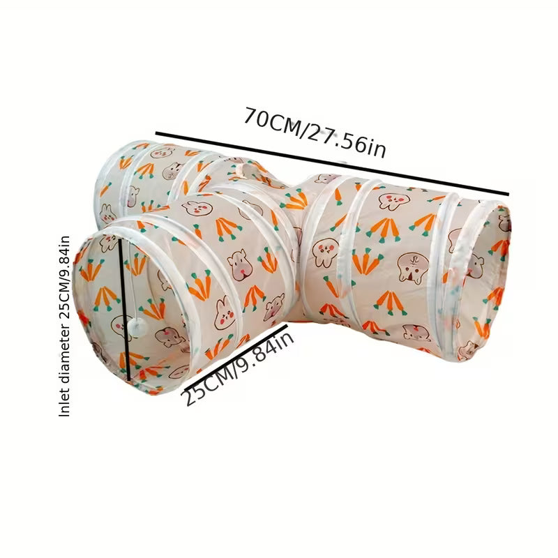 3-Way Rabbit Tunnel - Collapsible Play Tube