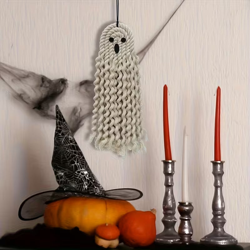 1pc/2pcs Boho Hand- Hanging Decor - U-Shaped Polyester Spooky Window & Wall Pendants
