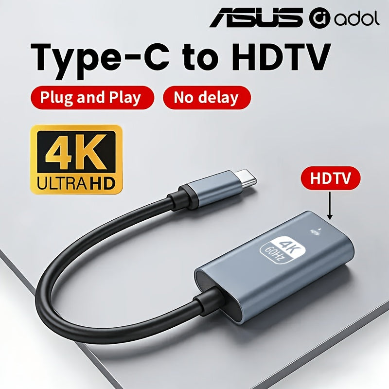 ASUS Adol USB-C to HDTV Adapter [4K@60Hz] High-Speed USB Type-C