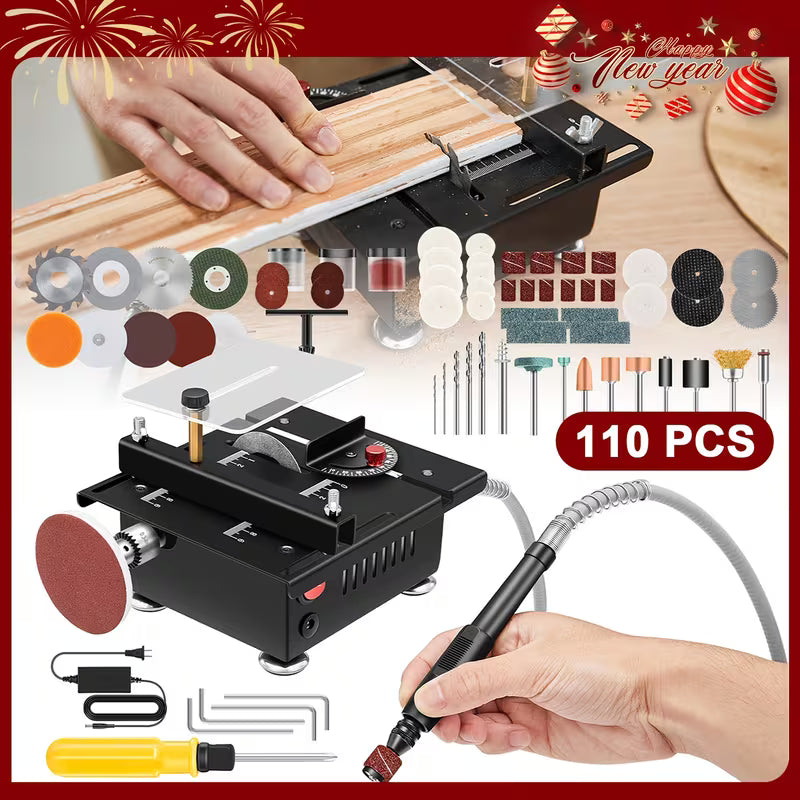 AUXTUR Mini Table Saw, Multifunctional Portable Adjustable, Cutting, Wood