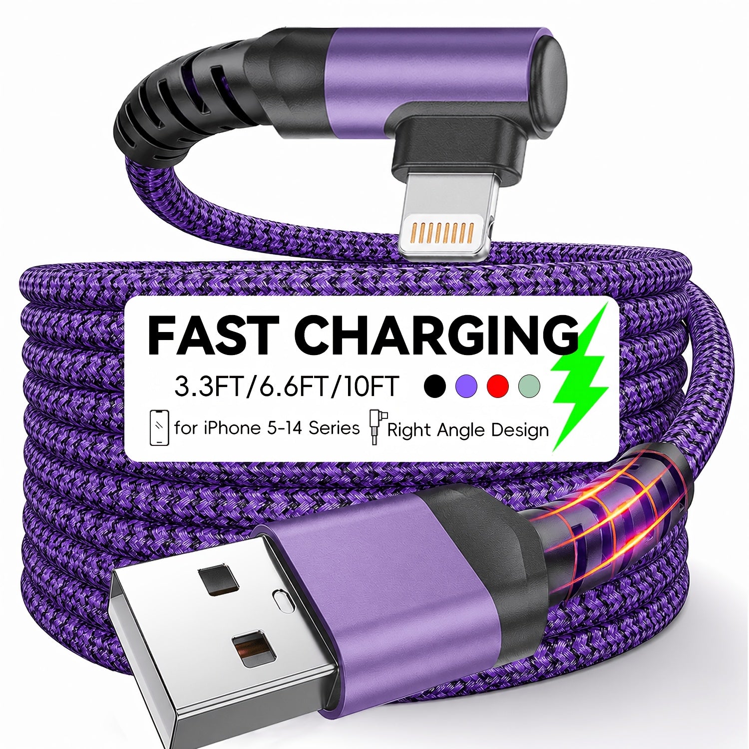 Binboom Right Angle Fast Charging Cable