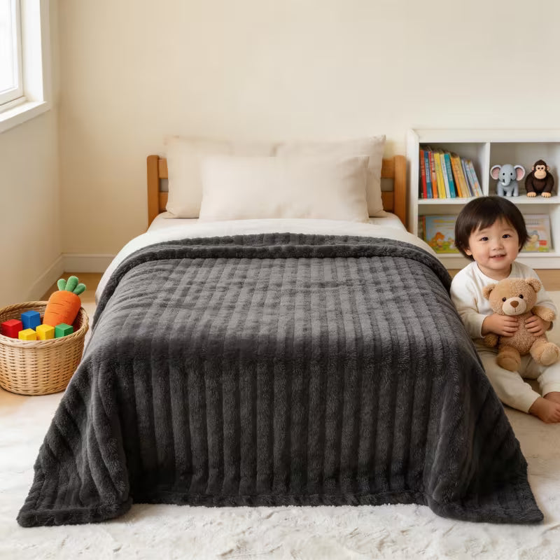 Luxury Plush Imitation Rabbit Fur Blanket - Ultra-Soft